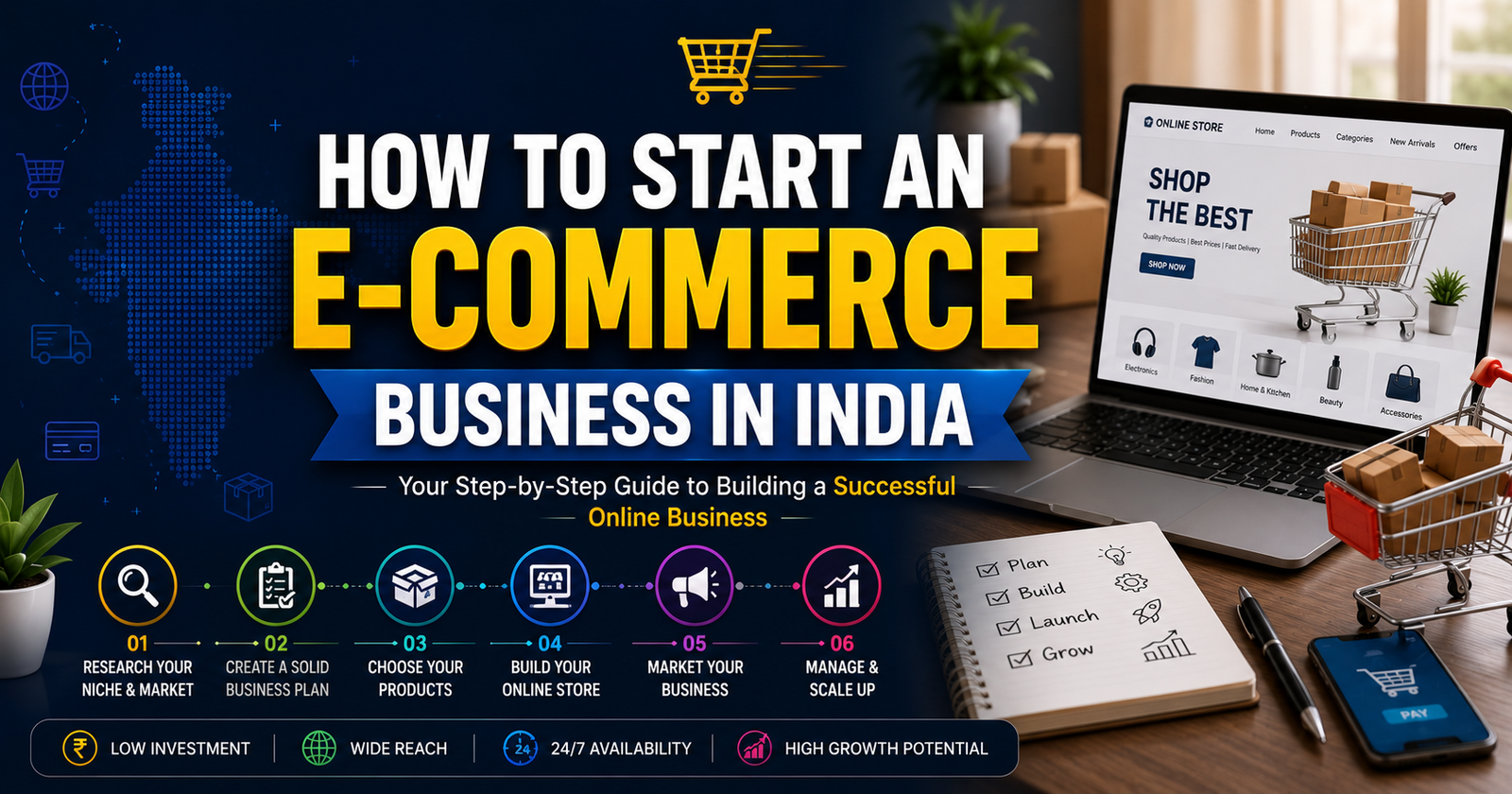 how to start an e-commerce business in India