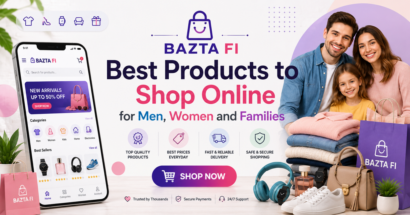 Bazta FI online shopping website