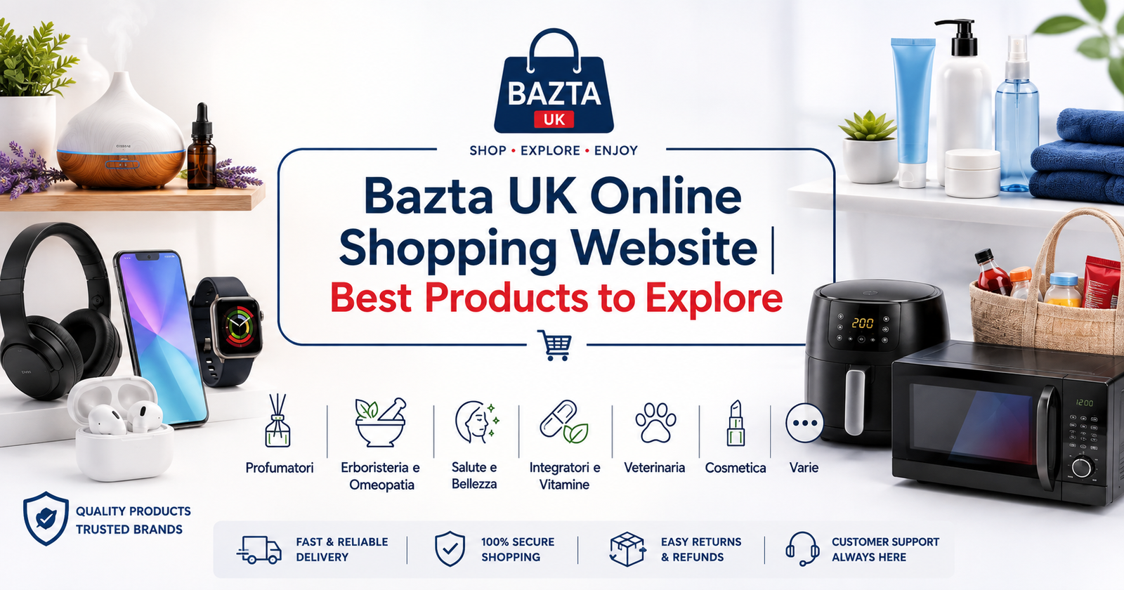 Bazta UK online shopping website
