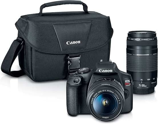 Canon EOS Rebel T7 DSLR Camera Double Zoom Lens Kit