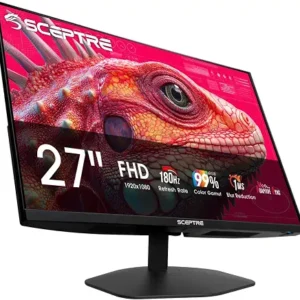 New! Sceptre 27-inch Prime Gaming Monitor DisplayPort x2 180Hz HDMI x2 180Hz Build-in Speakers, Machine Black 2027 (E275B-FW180T Series)